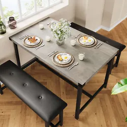 3 Piece Dining Table for 4 with 2 Cozy Upholstered Benches. 2 Cozy Upholstered Benches. Worried about cutting your...