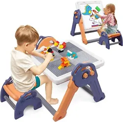 We stands behind our kids activity table 100%. FOLDABLE DESIGN & CONVENIENT STORAGE: This kids activity table can be...