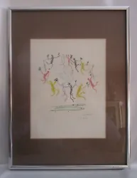 This sale is for a signed Picasso print that is titled Dove of Peace with Dancers. The print features Picasso Peace...