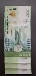 3 Billets Algerie /Algeria 2000 Dinars 2022 ,Unc ,neuf 3 Numéros consécutif.
