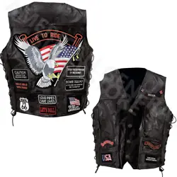 Looking for more biker patches to add to the vest?. An impressive collection of 14 Embroidered Cloth Patches already...
