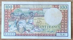 Série 2 Billets aux numéros consecutifs 100 Francs 20 Ariary 1964. Valeur 100 francs ou 20 ariary (20 MGA). ROAPOLO...