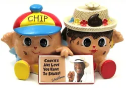 Authentic hand painted Limited Edition Wally Amos double canister colorful ceramic cookie jar. The first in a Limited...