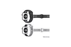 IIbroz Lot de 2 Bracelets Silicone Apple Watch 44 mm Noir / Blanc. Mis en ligne via Market Invaders : Application de...