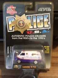 1999 Racing Champions Police USA #102 Lansing Chevy van. Near mint card. Please see pictures for overall condition. 1...