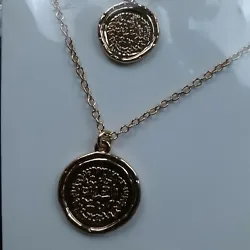 2CM AND 1.5CM COIN PENDANTS ,48CM AND 40CM LAYERED CHAINS.