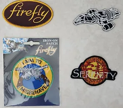 LOT of 4 Firefly Serenity Patches - Never Used - Bought all of these & intended to put them on a hat or jacket but...