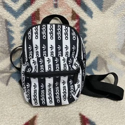 Adidas Originals Trefoil Logo Mini Compact Backpack Purse Bag Black White. Condition is Pre-owned. Shipped with USPS...