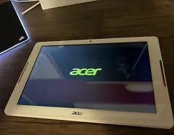 Very lightly used Acer tablet. Reset to factory default and tested.