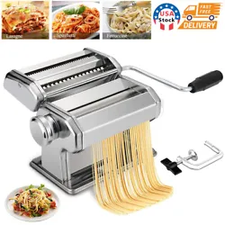 Stainless Steel Blade Makes Fettuccine, Spaghetti and Linguini. 2 Sizes Stainless Steel Cutting Blades:...