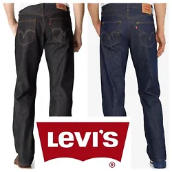 The 501® has a midrise waist, straight legs, contrast stitching, copper hardware, and the traditional Levis®...