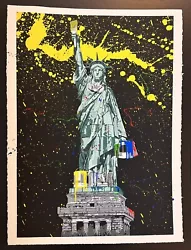 Mr. Brainwash Statue of Liberty super rare limited edition signed print. Signed, numbered and thumb printed. I...