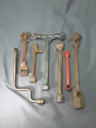 Lot of 7 Primitive Farm Machinery & automobile Tools.  Shipping may be FedEx or ups or usps.