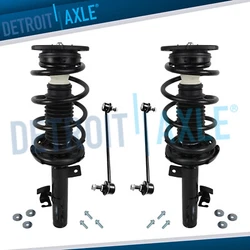 New 4pc: Complete Front Quick Install Strut and Spring Assemblies. Plus Pair of Stabilizer / Sway Bar End Links. 2x...