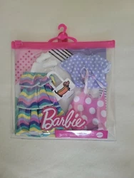 Barbie Fashions 2-Pack Clothing Set Outfits Doll Include Pink Polka-Dot Jumper.  Please see all pictures and ask any...