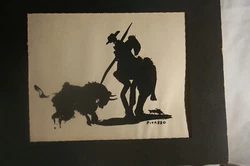 Pablo Picassos Toros y Toreros ( The Bullfighter). Print was produced on glass plate.