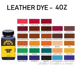 Disponible en 118ml ou 946ml. Available in 118ml or 946ml. Leather dye est la teinture à base d?alcool reconnue la...