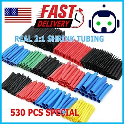 Big collection of heat shrink tubing, 8 Specifications, 5 colors, 280pcs. - Different size shrink tube 530 PCS. This...