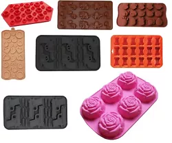 Chocolate Fondant silicone mold Ice Tray Jello Mold Chocolate Mould DIY. Silicone trays are perfect for Jell-O, Ice...