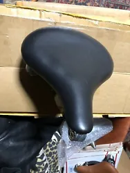 A GREAT BLACK LEATHER SADDLE FOR SCHWINN, COLUMBIA,SHELBY,COLSON and others. BLACK GENUINE LEATHER bicycle SEAT SUPER...