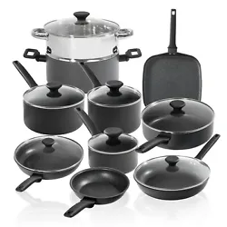 BUILT TO LAST – Granitestone Pro Premier cookware set is constructed from hard anodized which is stronger than...
