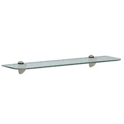 Satin Nickel Glass Decorative Shelf Kit features smooth lines and small brackets for a contemporary look. The tempered...