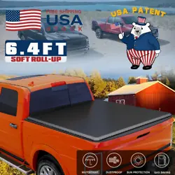 Soft roll-up tonneau cover sits on top of the bed rail with a sleek look. Industrial strength Velcro attaches the...