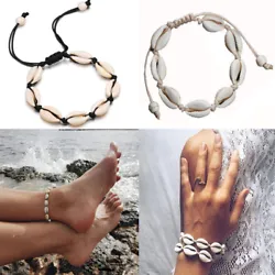 Style: Rope bracelet ( also can be used as a anklet). Material: Shell,Rope. The real color of the item may be slightly...