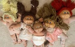 VINTAGE CABBAGE PATCH & FIBRE-CRAFT DOLLS - LOT Of 5 DOLLS. Most are dirty from being in a storage unit. No bad odors...