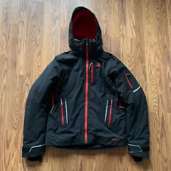 This Salomon jacket is in great used condition, with no major flaws. It shows very light overall wear, and has a small...