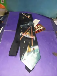 Vintage NEW WITH TAGS STAR WARS Necktie~Space Battle~Ralph Marlin, SEARS. A4  I bought this tie at Sears in the 1980s,...