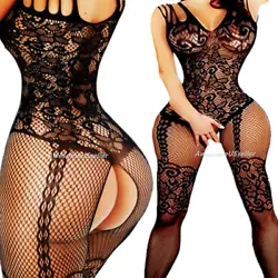 Open crotch, see through, fishnet, bare shoulder, sleeveless. Serve as exotic sleepwear and also a stimulating sex...