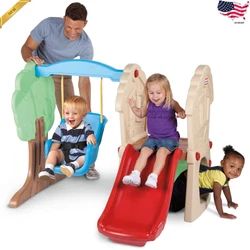 A mini treehouse for the mini humans in our lives, this Little Tikes Toddler Hide and Seek Climber and Swing Playground...