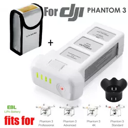 1 x 4480mAh 15.2V DJI Phantom 3 Battery. Advanced charging and fail-safe circuitry built-in, cell health display via...