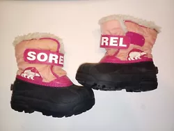 SOREL toddler girls size 10 insulated waterproof Hot Pink snow boots.