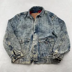  Levi’s Blue Jean Denim Jean Jacket Cotton Made In USA Size XL