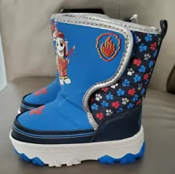 Paw Patrol Light Up Snow Boots Child/toddler size 7 Boys girls New. Length is 6 3/4 in. On the outside. Width on the...