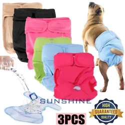 3x Dog Diapers. - Specially design for Female / Male Dogs. - Superior materials with Safety and Comfort for Dogs: Made...