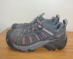 Keen Flint Low ASTM Steel Toe Work Boot Hiking Outdoor Shoes. These shoes are in overall very good gently used...