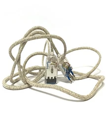 Rallonge électrique avec câble en tissu. Autres couleurs disponibles. Couleur : Canvas Beige to401. - Facture avec...
