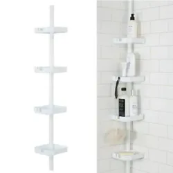 Create the storage you need in your bath or shower stall with the Bath Bliss 4 tier tension shower caddy organizer....