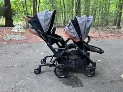Contours Curve Convertible Tandem Double Stroller - Graphite Gray With Leather. $699 new.Excellent condition. Free...