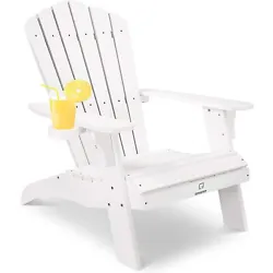 This Qomotop Adirondack Chair has extra wide seat for big guys. Advanced Poly Lumber- QOMOTOP Adirondack Chairs are...