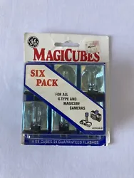 GE Magicubes 6 Pack Unopened 1984  Magicube Vintage Camera Equipment Flash Cubes. For all X-type and Magicube cameras.