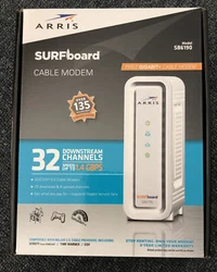 ARRIS Surfboard SB6190 DOCSIS 3.0 Cable Modem, White - 1.4 Gbps Download.