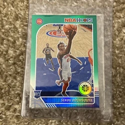 2019-20 Panini NBA Hoops Premium Stock Green Sekou Doumbouya #212 Pistons.