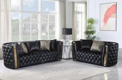 Allegro living room boldly designed to create the modern living space. Tufted cushion and back are upholstered in a...