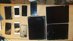 Un lots de téléphones et de tablette qui fonctionne(image 1 ) 2 ipads, samsung a, 2 iphones 6et un 4, une tablette...