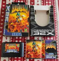 SEGA Mega Drive 32 X : DOOM  PAL - FR  Complet en boîte + jeu + notice.  Se ferme parfaitement bien.  Cartouche en...