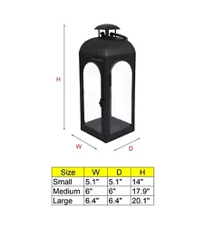 Always keep an eye on this lantern when in use. Small size 5.1 in W x 5.1 in D x 14 in H (without handle) for use with...
